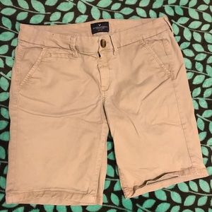 American Eagle Khaki Bermuda Shorts